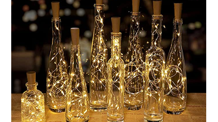 Lighting Wine Bottle