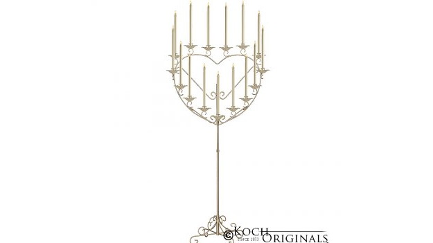 Lighting Heart Shaped Candelabra Pair