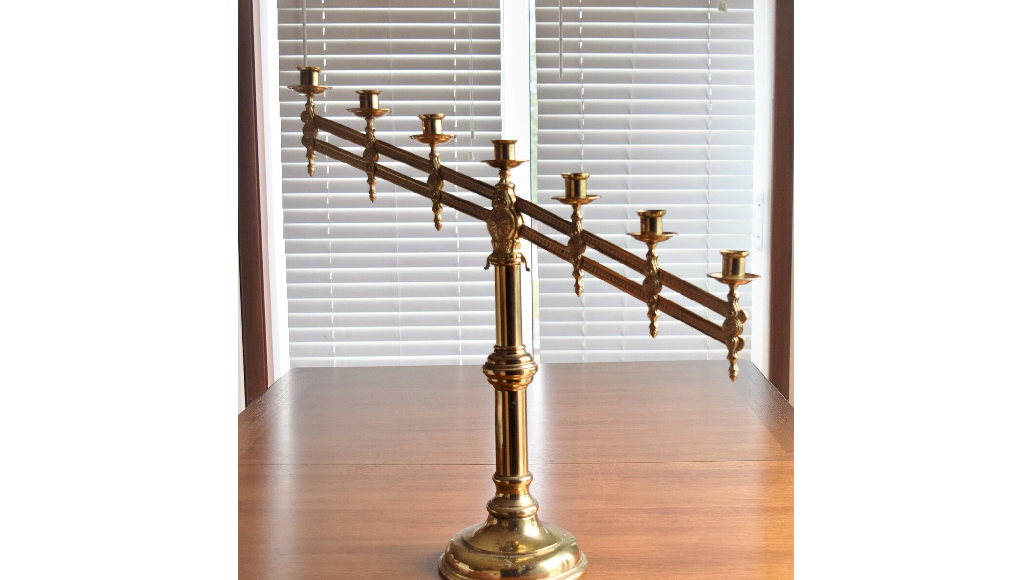Lighting White 7 Branch Fixed Candelabra