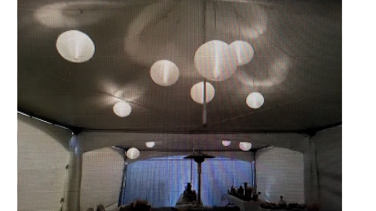 Lighting 7 globe tent lighting 20 x 20 only