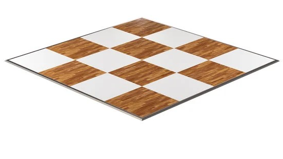New England Plank & White Dance Floor - 12'x12'