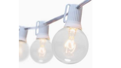 Festoon Lighting White Cord