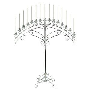 Silver Fan 15 Light Candelabra