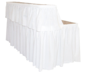 8' Tabletop Bar with Skirting rental Nashville, TN