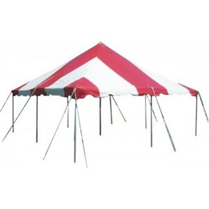 20' x 20' Red & White Pole Tent rental Nashville, TN