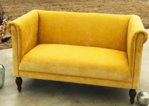 Gold Vintage Loveseat rental New York, NY