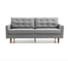 Gray Midcentury Modern Loveseat rental in Chicago, IL
