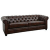 Traditional Brown Leather Sofa rental in Chicago, IL