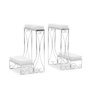 Twin Silver Kneeling Benches rental Chicago, IL
