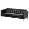 Black Tufted-Leather Sofa rental in Chicago, IL