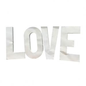 White Metal LOVE Letters rental Chicago, IL