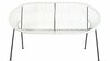 White PVC Cord Loveseat rental in Chicago, IL