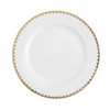 White with Gold Rim Salad Plate rental in Chicago, IL