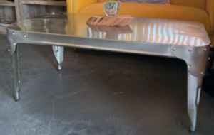 Silver Metal Coffee Table rental Chicago, IL
