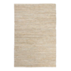 6x9 Gold & Ivory Leather Jute Rug rental in Chicago, IL
