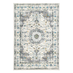 Patterned blue rug rental Dallas-Ft. Worth, TX