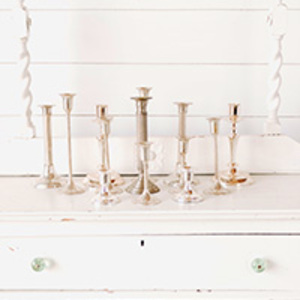 Silver Candle Holders rental Dallas-Ft. Worth, TX