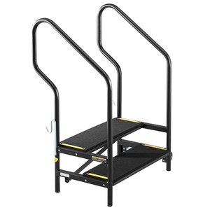 Black Two Step Stair Unit with Handrails rental Dallas-Ft. Worth, TX