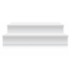 White Stage Steps- 18”h x 3’w” rental in Dallas-Ft. Worth, TX