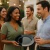 Black glass charger rental in Houston, TX