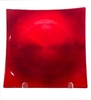 Square red lacquer charger rental in Houston, TX
