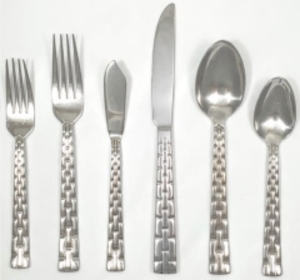 Basket weave flatware rental Houston, TX