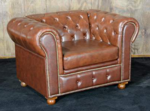 Chesterfield Leather Club Chair rental San Antonio, TX