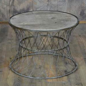 Rusted Round Side Table rental San Antonio, TX