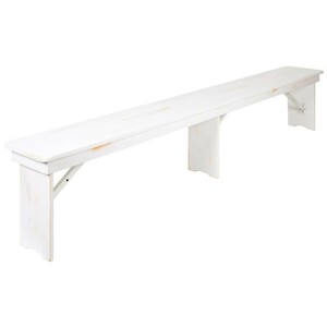 Antique 8' Bench White rental New York, NY