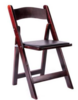 Mahogany Resin Padded Folding Chair rental in Chicago, IL