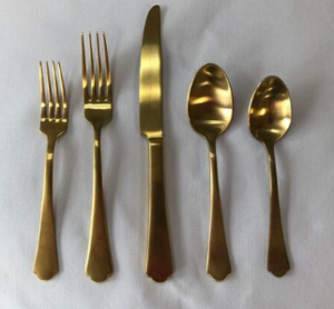 Ethan Gold Flatware rental Houston, TX