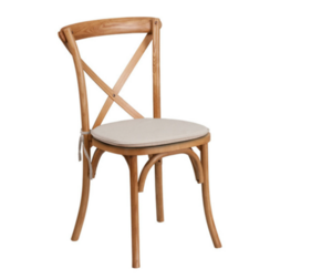 Oak Cross Back Chair rental Los Angeles, CA