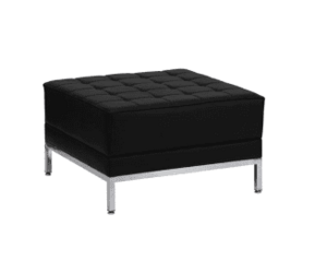 Jaxon Black Leather Ottoman rental Miami-Ft. Lauderdale, FL