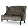 Charcoal Velvet Settee rental in Phoenix, AZ