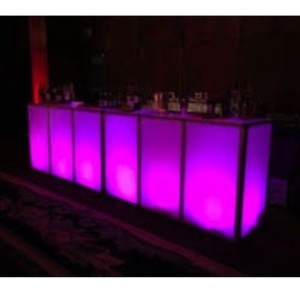 LED Lighted Acrylic Bar rental Phoenix, AZ