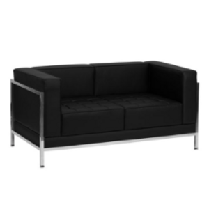 Black Leather Loveseat rental Atlanta, GA