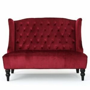 Wine Velvet Settee rental Atlanta, GA