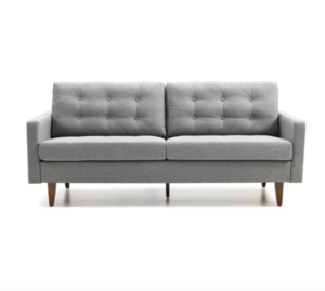 Gray Midcentury Modern Loveseat rental Salt Lake City, UT