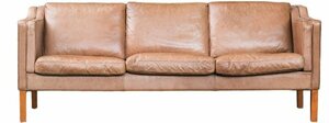 Brown Leather Sofa rental Atlanta, GA