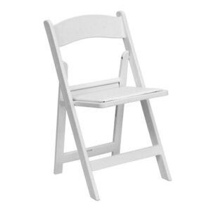 White Padded Folding Chair rental Philadelphia, PA