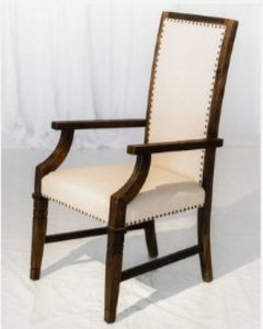 White Leather Chair rental Denver, CO