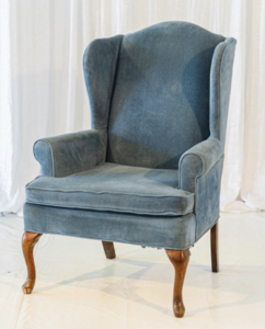 Blue Armchair rental Denver, CO