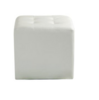 White Leather Ottoman rental in Denver, CO