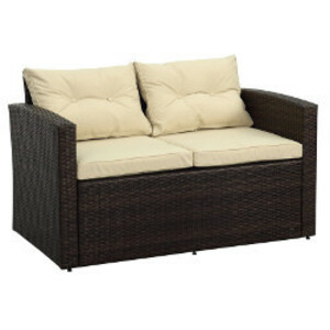 Brown Wicker Loveseat rental Denver, CO
