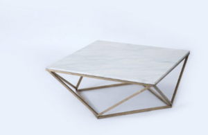 Gold Modern Coffee Table rental Baltimore, MD