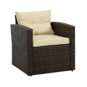 Brown Wicker Arm Chair rental Denver, CO