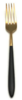 Black and gold dinner fork rental in Philadelphia, PA