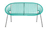 Teal PVC Cord Loveseat rental in Phoenix, AZ