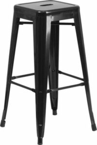 Black metal barstool rental Salt Lake City, UT
