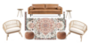 Modern Ranch Lounge Set with Cream Rug rental in Denver, CO